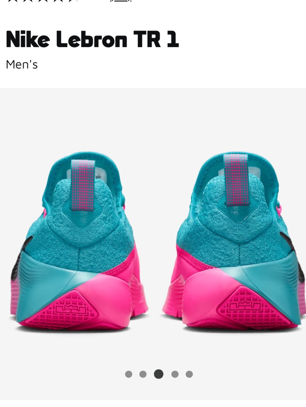 Nike LeBron TR 1 “South Beach “ Teal and Pink Men's Training Sneakers - Picture 4 of 8